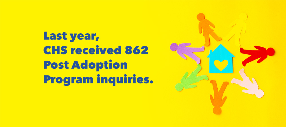 Last year, CHS received 862 Post Adoption Program inquiries